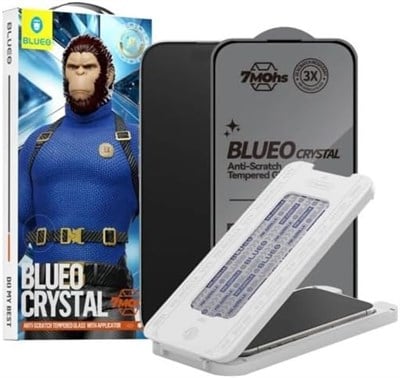 BLUEO BLUEO iPhone 16Pro/17/17Pro/18Pro Crystal Anti-Scratch Tempered Glass with applicator