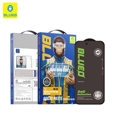 BLUEO Blueo iPhone 18 Pro Uyumlu Matte AR Anti-Reflective Tempered Glass