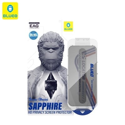 BLUEO Blueo iPhone 18 Pro Uyumlu SAPPHIRE PRIVACY SCREEN PROTECTOR WITH APPLICATOR
