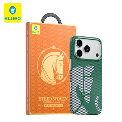 BLUEO iPhone 17 Pro Max Uyumlu Steed Woven Aramid Fiber Magnetic Case