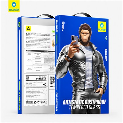 BLUEO iPhone Duo Uyumlu Full Cover HD Anti-Static Şeffaf Ekran Koruyucu Cam