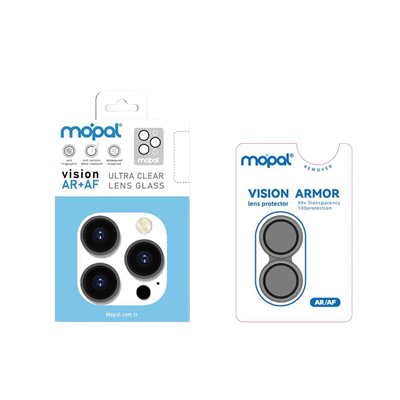 KUZOOM iPhone 15 / 15 Plus Uyumlu Vision AR + AF Ultra Clear 9H Hardness Temperli Kamera Lens Koruyucu