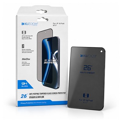 KUZOOM Kuzoom iPhone Duo Uyumlu 26° Anti-Peep Hayalet Temperli Cam Ekran Koruyucu 10'lu Paket