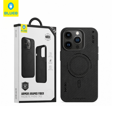 MOPAL İphone 14 Pro Max Magsafe Uyumlu Max Bi-texture Magnetic 600d Armor Aramid Fiber Telefon Kılıfı