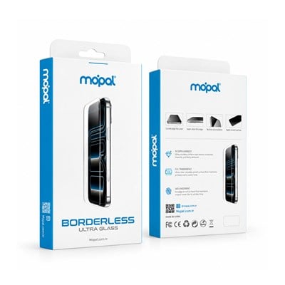 MOPAL iPhone 16 Pro Max Uyumlu No Black Border Kavisli Şeffaf Telefon Ekran Koruyucu