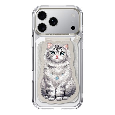 NIMMY iPhone 18 Pro Max Uyumlu | Değiştirilebilir Manyetik 3D Nakışlı Kolyeli Standlı ve Kartlıklı Nimmy Telefon Kılıfı
