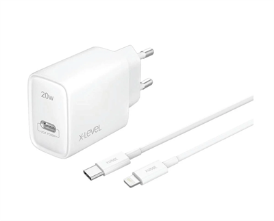 X-LEVEL X-LEVEL XC4010L X-CHARGER SMARTPLUS 20W TYPE-C TO İOS ŞARJ SET BEYAZ