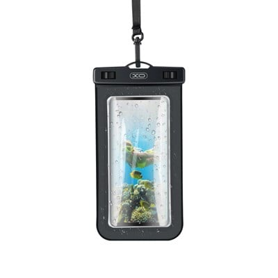 XO XO-KT01 Cep Telefonu PVC Su Geçirmez Kılıf Açık Pencere Klipsli Model + Boyun Askısı