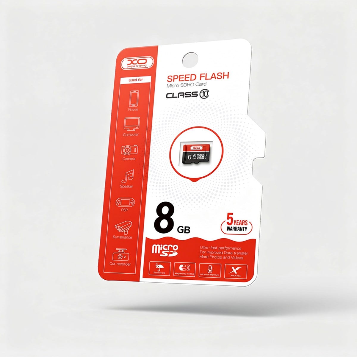 XO 8GB Speed Flash Class 10 Micro SD Hafıza Kartı - Suya Dayanıklı