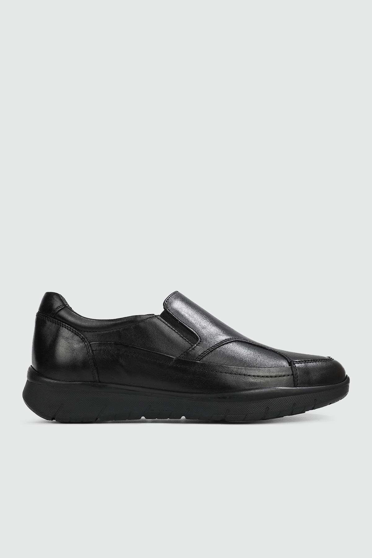 Deri Rahat Comfort Siyah Erkek Ayakkabı O8896 Erkek Rahat & Confort Anatomik King Paolo King Paolo O8896 SHOEFLEX