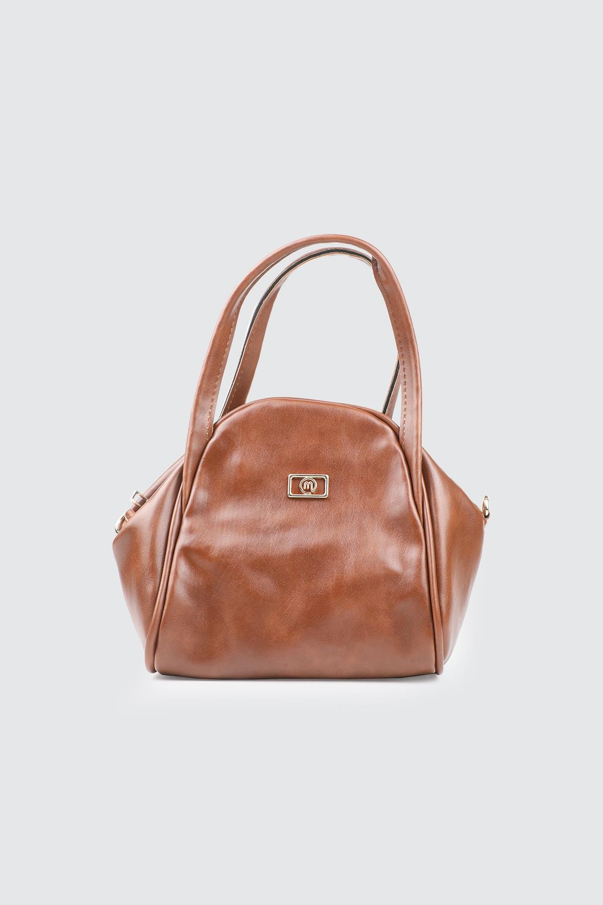 Fermuarlı Çıtlı El Ve Omuz Çanta Kahve Kadın Günlük El Ve Omuz Çanta Mimoza 8183 Günlük Çanta Mimoza Çanta Mimoza 8183