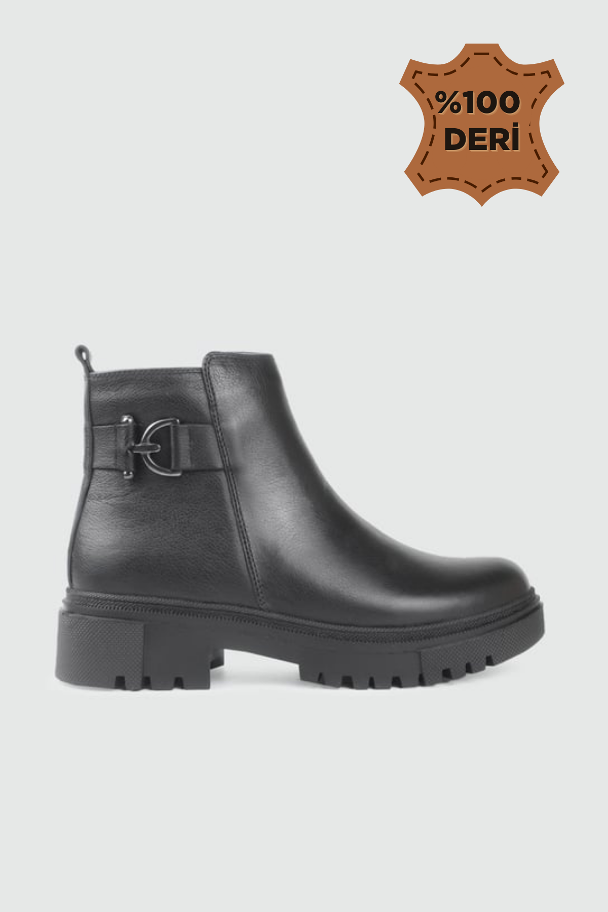 Fermuarlı Tokalı Deri Siyah King Kaymaz Taban Kadın Günlük Bot MY BELLA 024-010-1 Kadın Günlük Conford Bot MyBella MY BELLA 024-010-1 Kadın 25K