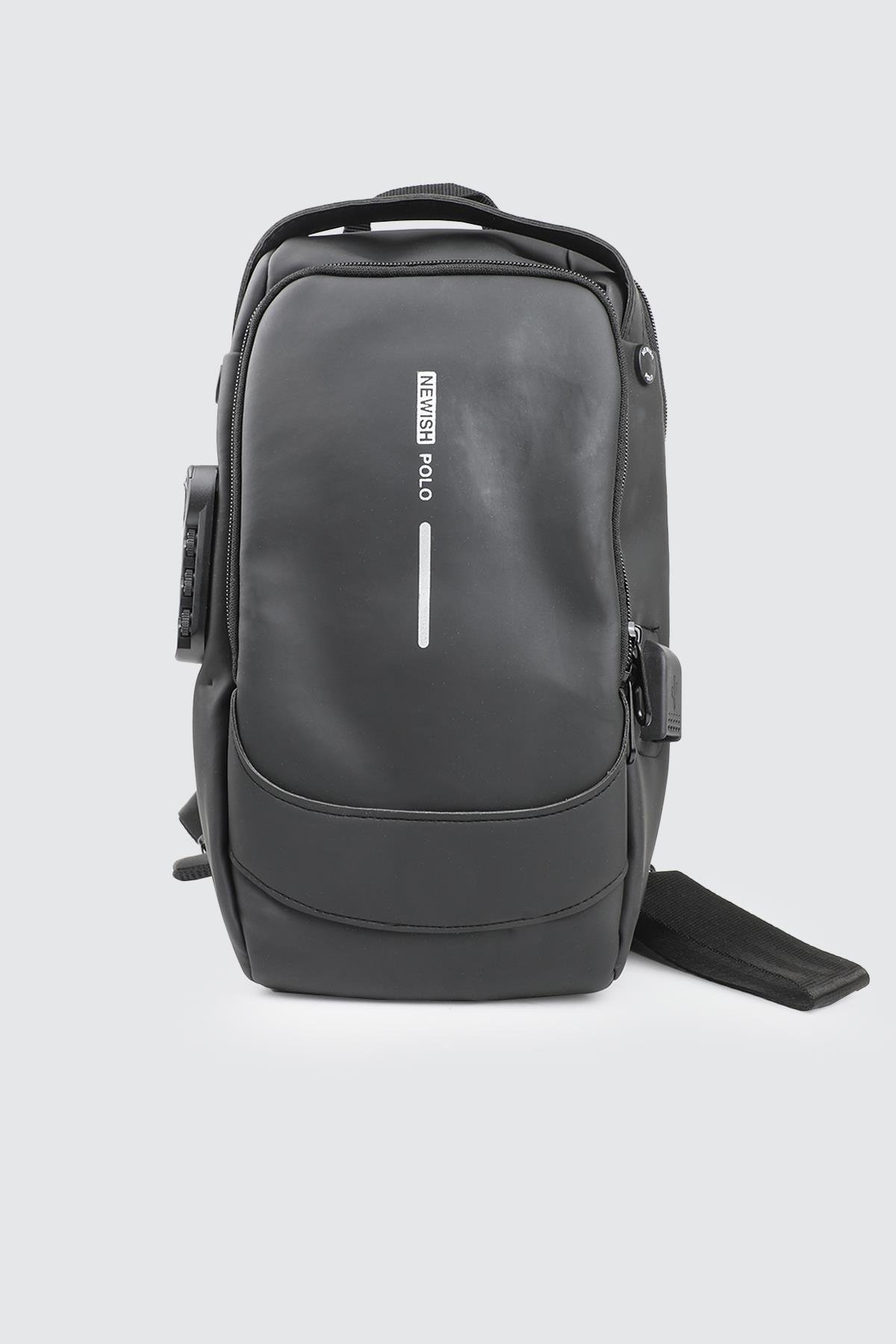 Fermuarlı ve Kilitli Siyah Çok Gözlü El ve Omuz Çanta SEVENTEEN 2404 Günlük Çanta SEVENTEEN SEVENTEEN 2404 Biker Pro