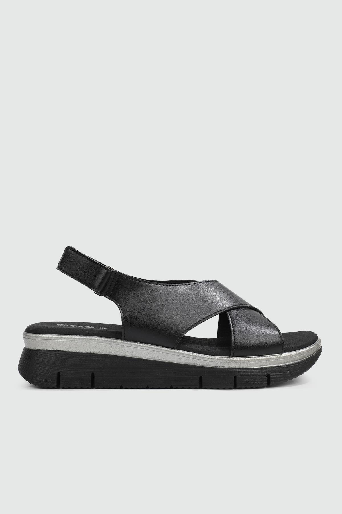 Günlük Anatomik İç Taban Siyah Kadın Sandalet 32229-4019 SOLO Kadın Düz Sandalet Muya MUYA 32229-4019 ZEN SOLO