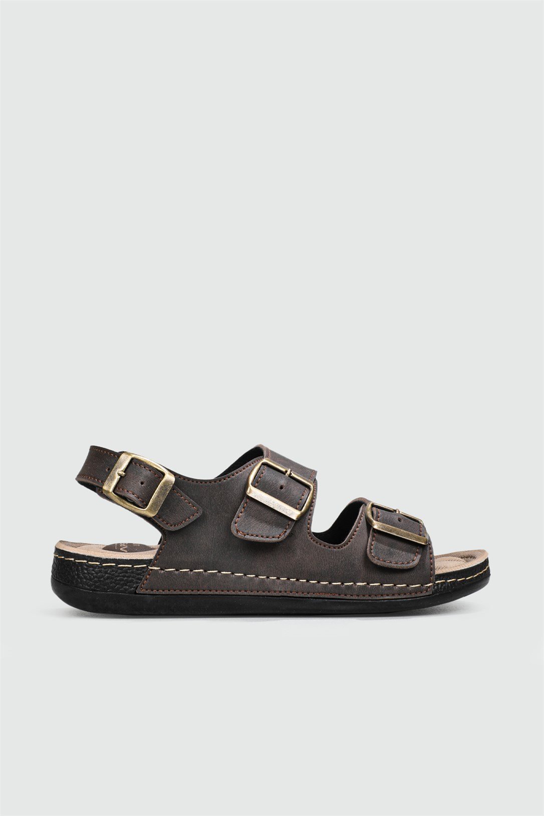 Günlük Rahat Kahverengi Erkek Sandalet 956-11 Erkek Sandalet Apella APELLA 956-11 MER LORD SAND