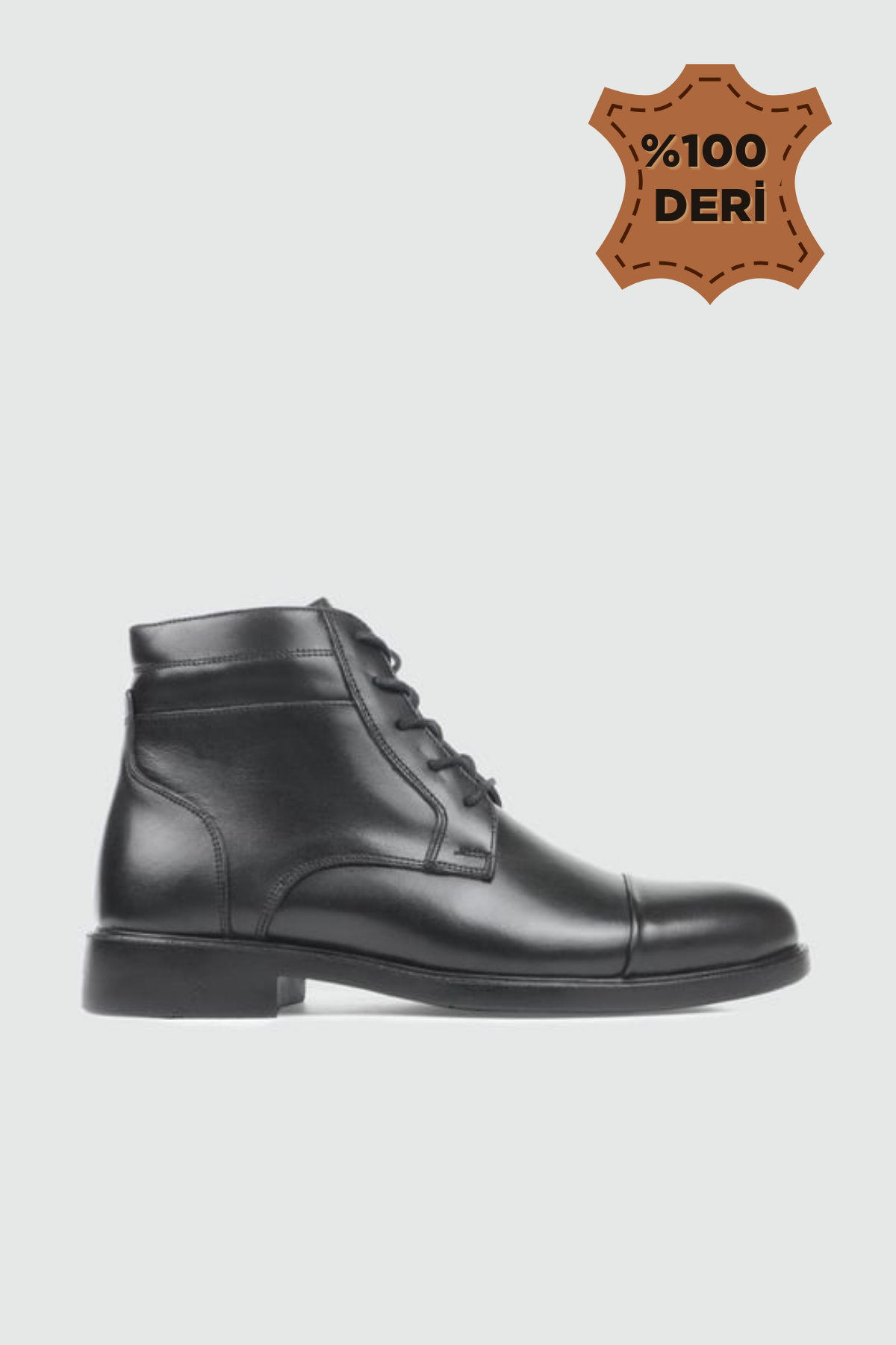 Hakiki Deri Bağcıklı Yandan Fermuar Detaylı Siyah Antik Erkek Bot WOW PLUS 1441-05-1 Erkek Günlük Confort Bot Wow Plus WOW PLUS 1441-05-1 MER BOT