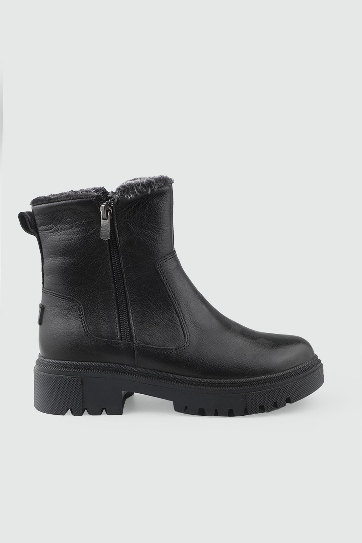 İçi Kürklü Kadın Deri Bot Siyah King Kadın Kürklü Bot MY BELLA 024-025 26K Kadın Günlük Conford Bot MyBella MY BELLA 024-025 Kadın 26K
