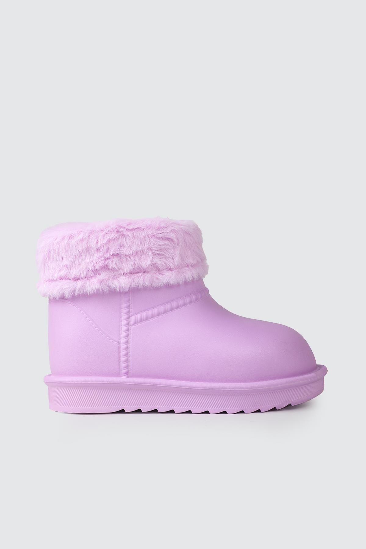 Kürklü Rahat Günlük Lila Bağsız Çocuk Günlük Bot Umaç 2025 FİLET 25K Çocuk Yağmur ve Kar Botu umaç Umaç 2025 FİLET 25K