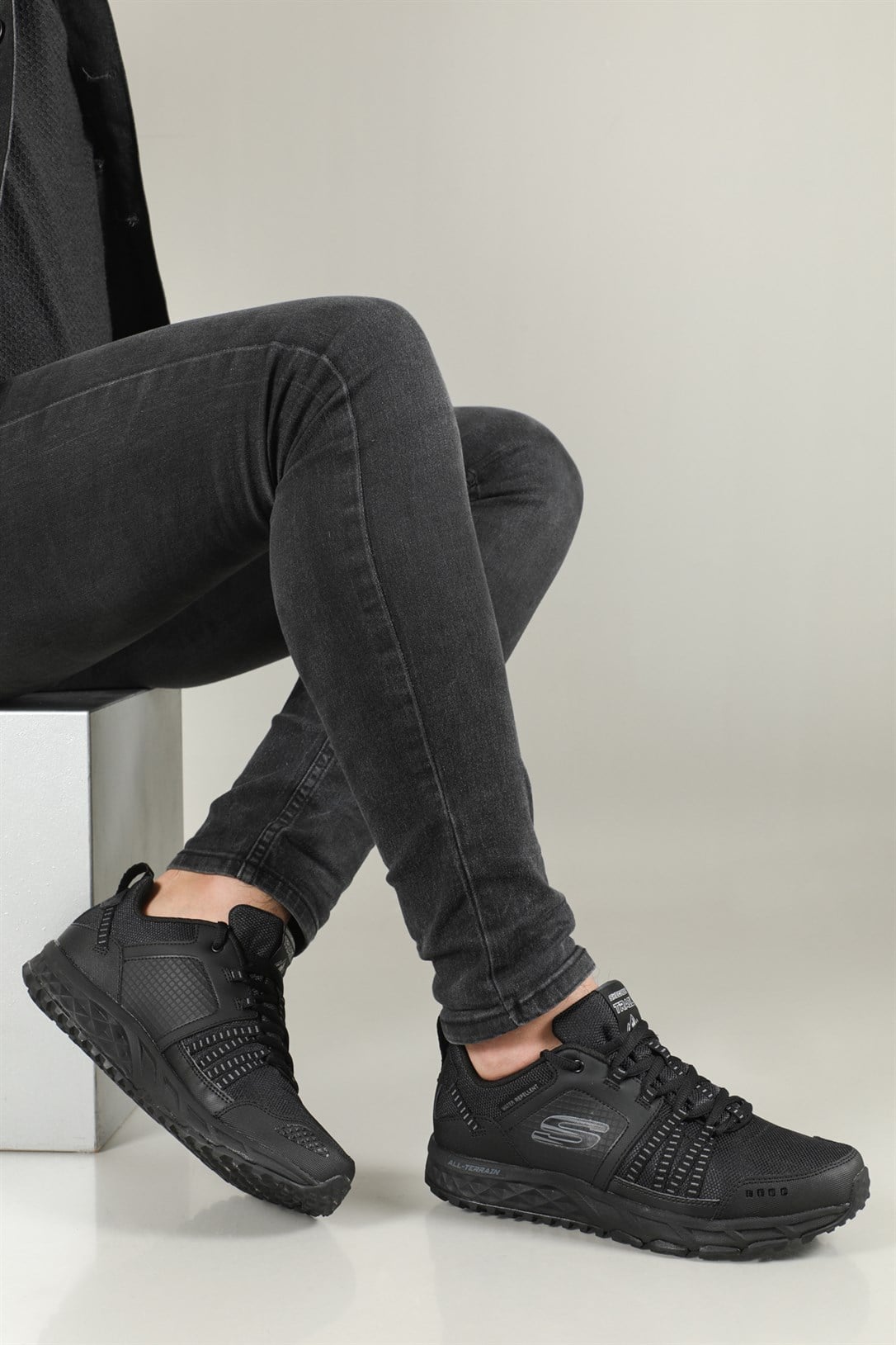 Ortopedik Yürüyüş Sıyah Erkek Spor Ayakkabı ESCAPE PLAN Erkek Koşu / yürüyüş Skechers SKECHERS 51591 MER SPOR AYAK