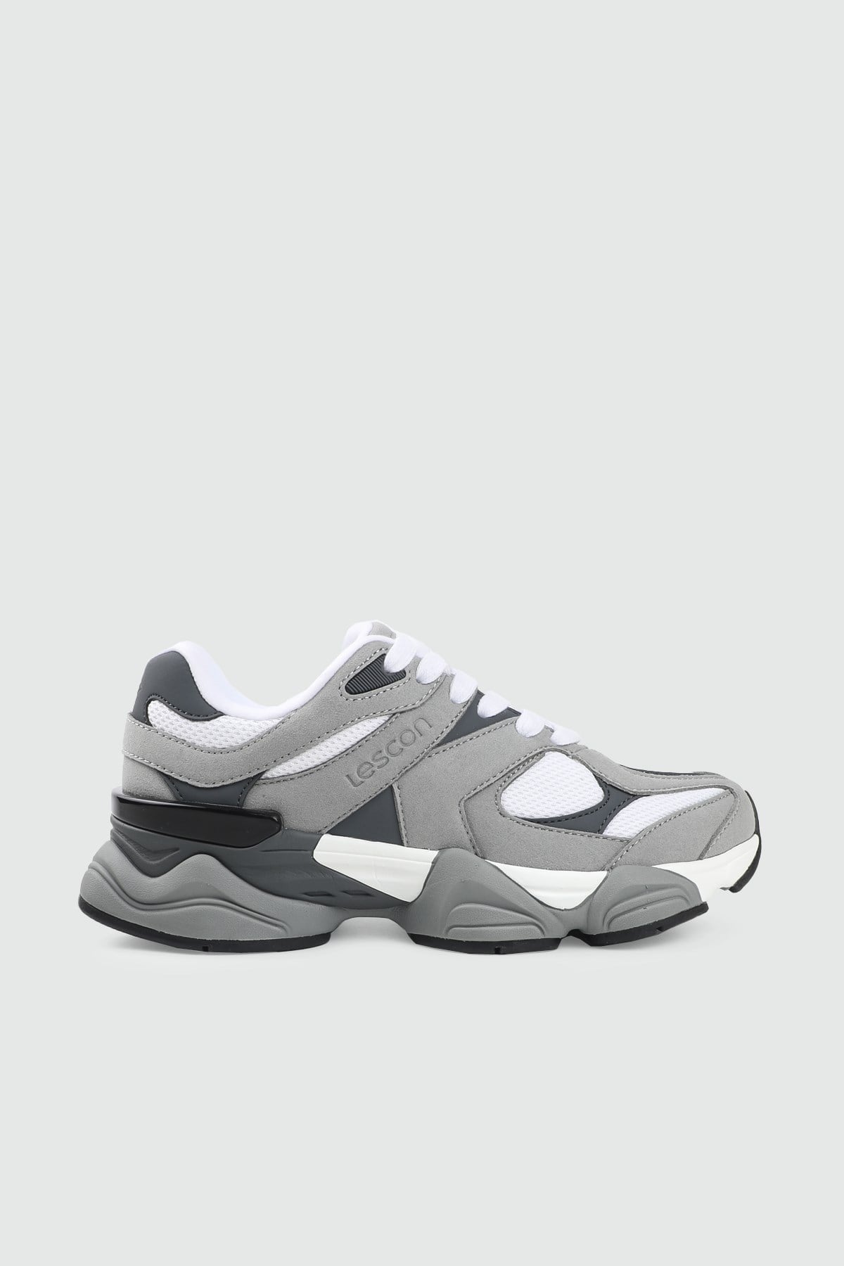 Rahat Bağcıklı Sneaker Gri Kadın Spor Ayakkabı LESCON GHOST 3 Kadın Günlük Spor Ayakkabı Lescon LESCON GHOST 3 EASYSTEP UNİS