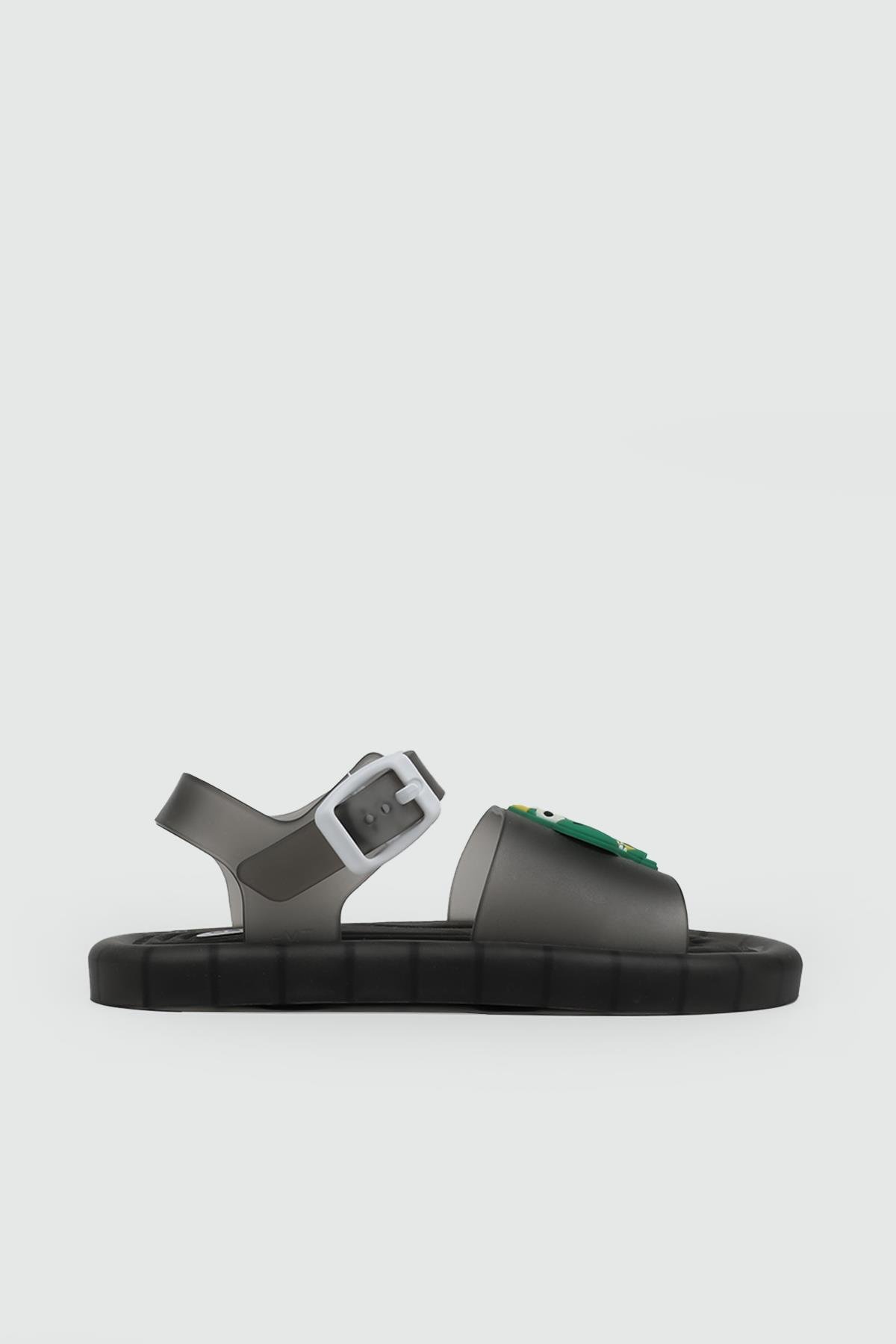 Yandan Tokalı Siyah Siyah Bebe Sandalet GEZER 0211 Çocuk Sandalet Gezer GEZER 0211 KAYROKA PATİK