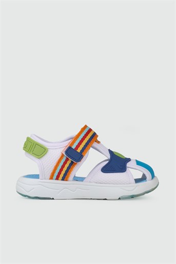 Cırtlı Lastikli Tracking Beyaz Saks Işıklı Kurdele Detaylı Kız Çocuk Ayakkabı VİCCO 202  Flow II B Çocuk Sandalet Vicco VİCCO 202  Flow II Bebe 26Y