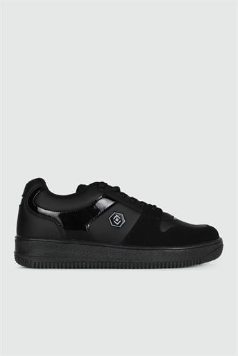 Nefes Alır Fileli Bağcıklı Siyah Kadın Spor Ayakkabı 2100 Kadın Sneaker Lambırlent LAMBIRLENT 2100 ZEN SPOR