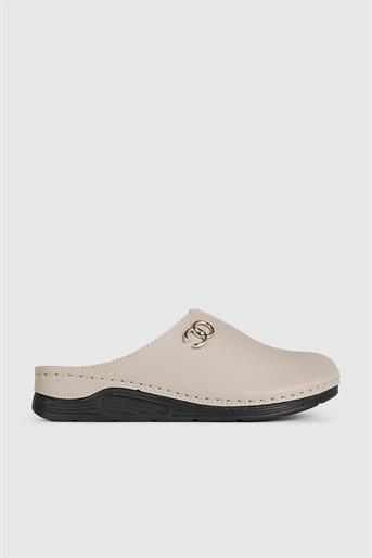Rahat Kapalı Krem Kadın Terlik 1520 Kadın Günlük Terlik Serra SERRA 1520 KADIN 24K