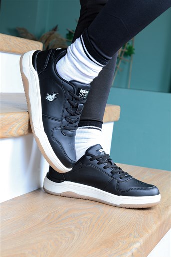 Sneakers Siyah Unisex Spor Ayakkabı ZEUS WMN Unisex Günlük Spor Ayakkabı U.S Polo U.S POLO ZEUS UNİSEX SPOR