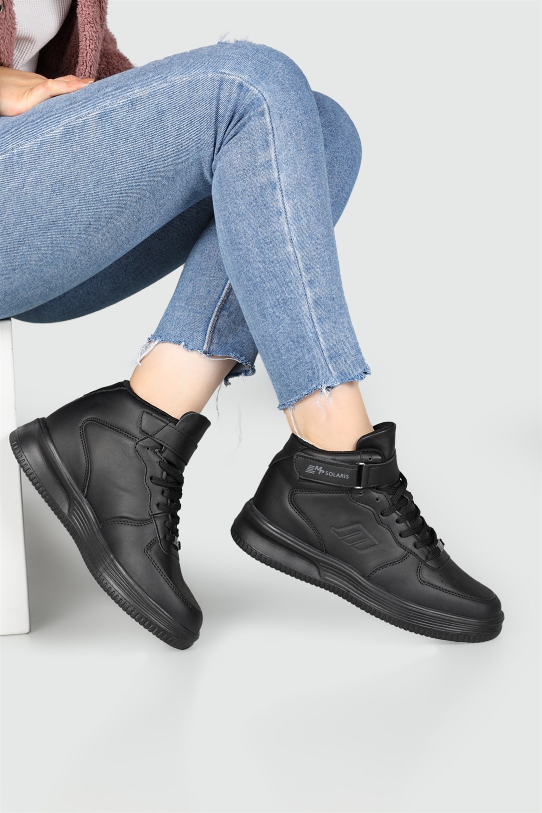 Air Basket Siyah Unisex Spor Ayakkabı 222-2568 Unisex Günlük Spor Ayakkabı M.P M.P 222-2568 Unisex 22Y