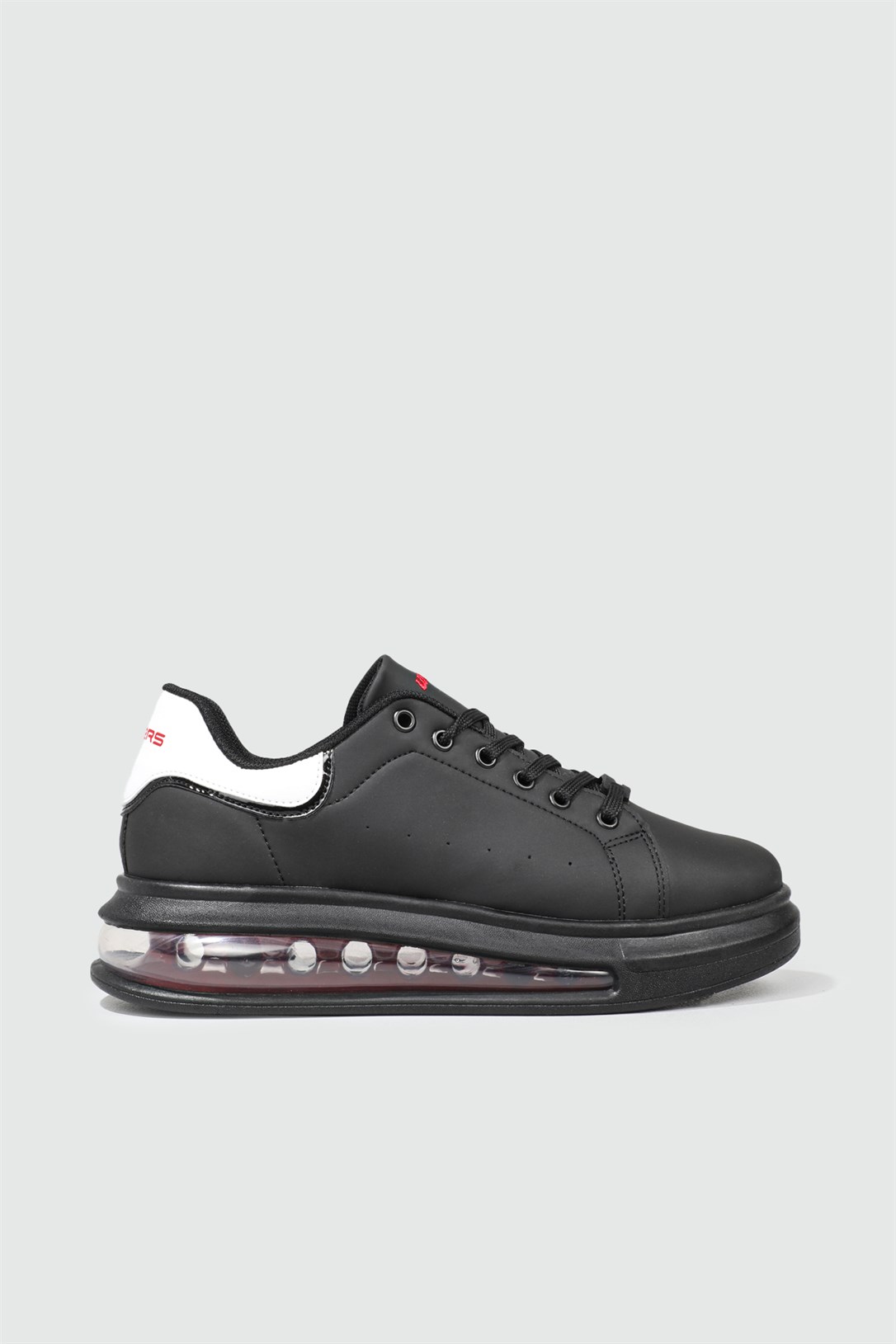 Wickers Air Taban Günlük Rahat Sneaker Siyah Kırmızı Erkek Spor Ayakkabı  2488