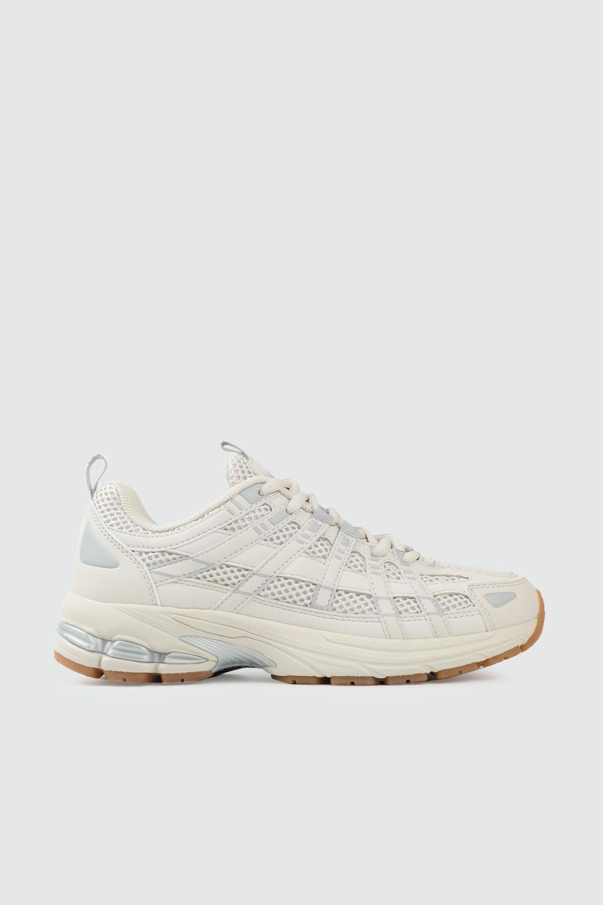 Bağcıklı Unisex Koşu Bej Bağcıklı Spor Ayakkabı LESCON PACE RUNNER UNİSEX Kadın Günlük Ayakkabı Lescon LESCON PACE RUNNER UNİSEX