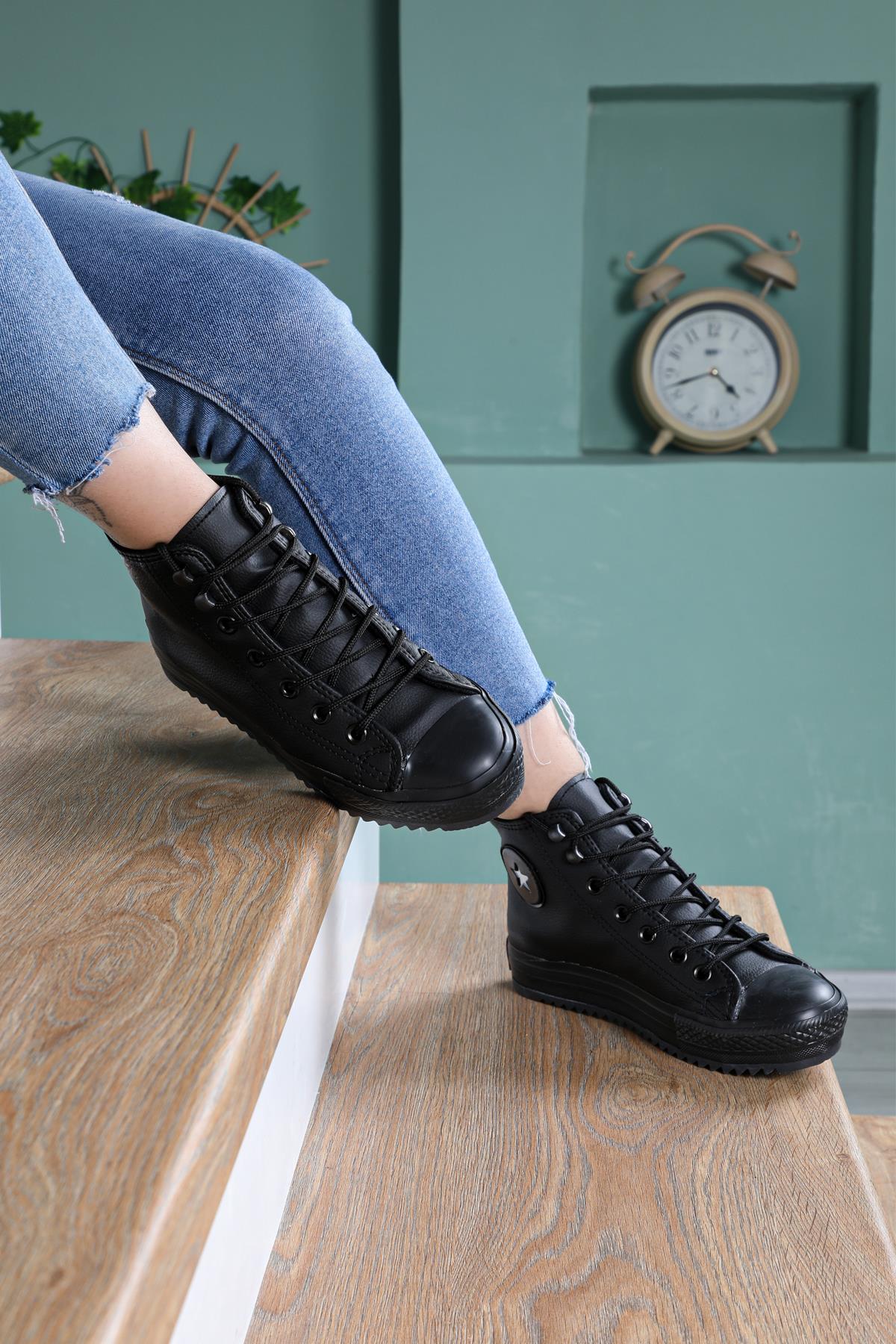 Boğazlı Cilt Converse Kömür Karası Unisex Spor Ayakkabı 3500 Unisex Günlük Spor Ayakkabı Beınsteps Beinsteps 3500 İnce Uzun 22K