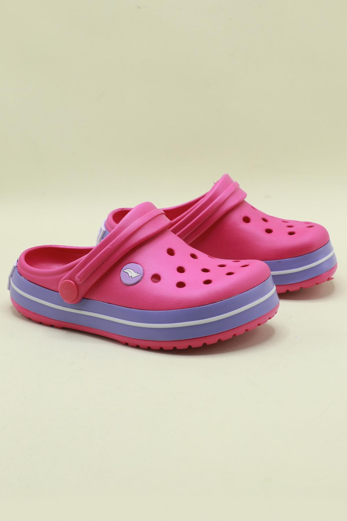 Cross Modeli Fuşya Lila Beyaz Çocuk Terlik 0079 Çocuk Terlik SONİMİX Sonimix Ceox 0079 Çocuk Crocs