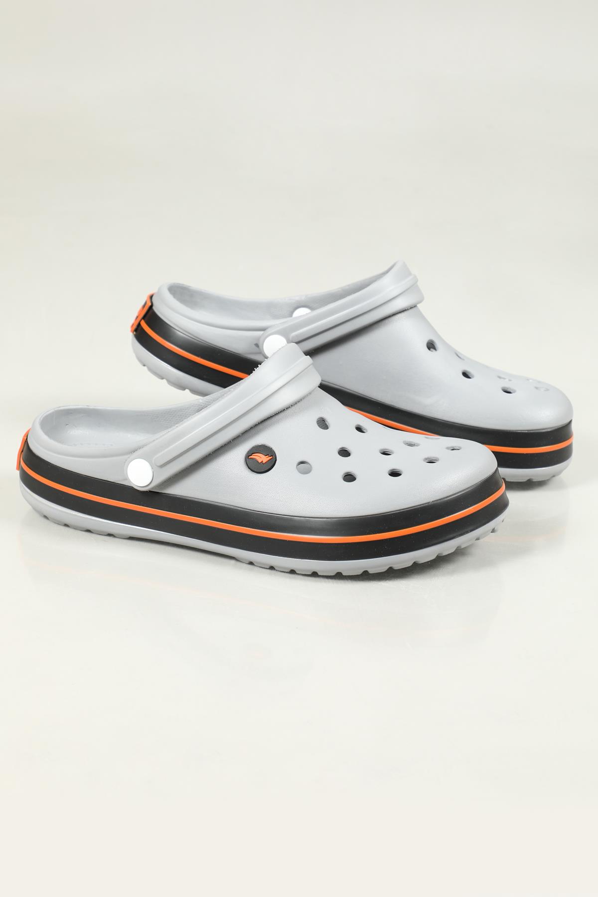 Cross Modeli Gri Siyah Oranj Erkek Terlik 0079 Erkek Crocs Terlik SONİMİX SONİMİX CEOX 0079 MER