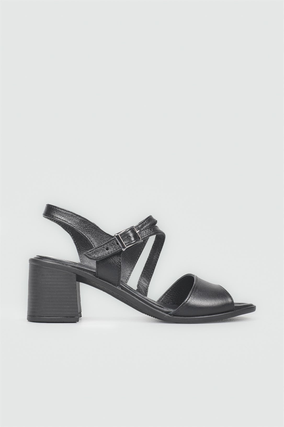 Deri Ortopedik Comfort Siyah Kadın Sandalet B-V5454 Kadın Topkulu Sandalet Cıtyzen Cityzen B-V5454 22Y