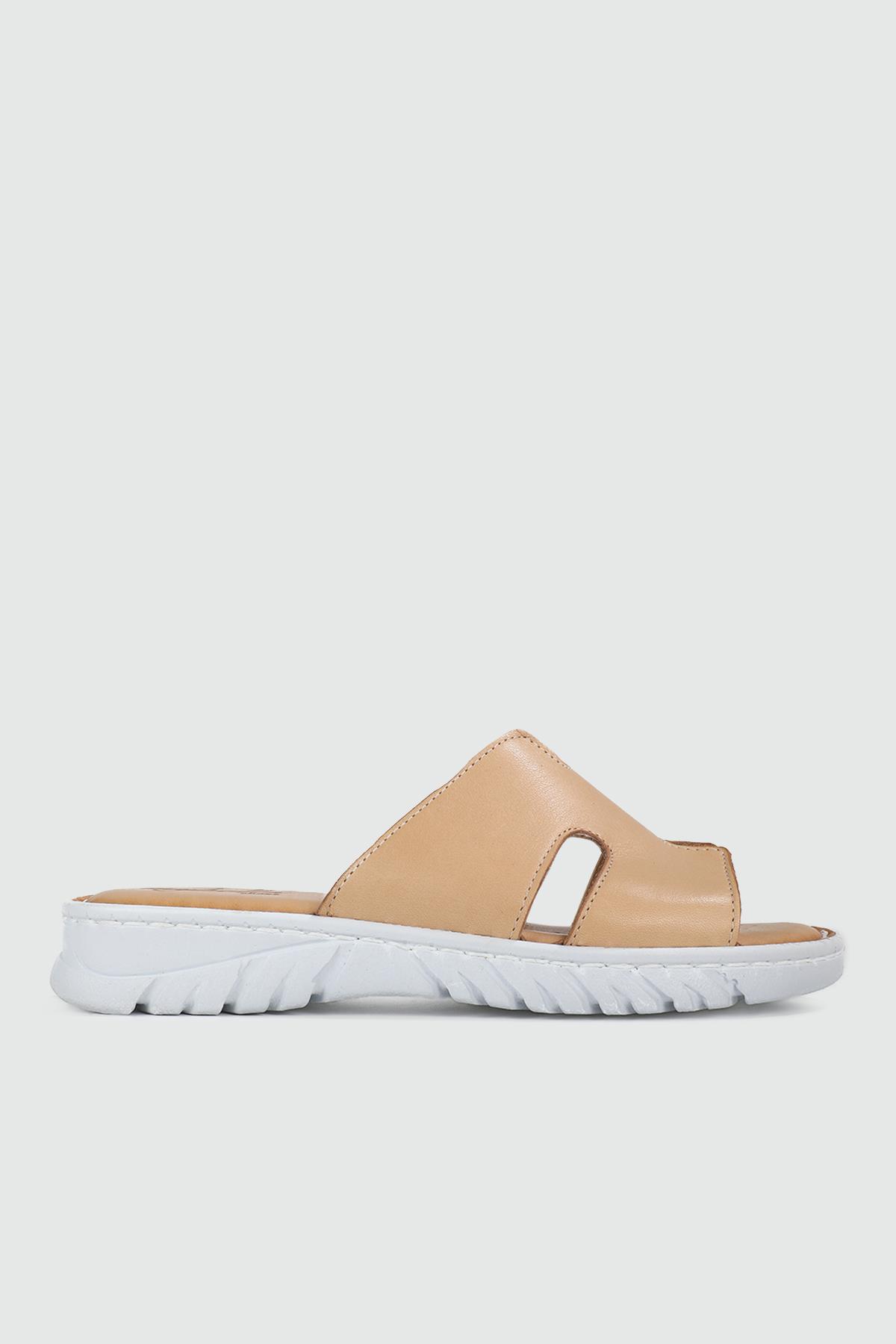 Deri Rahat Taban Günlük Bej Kadın Terlik NB-3000 Kadın Günlük Terlik MyBella MY BELLA NB-3000 Kadın 24Y