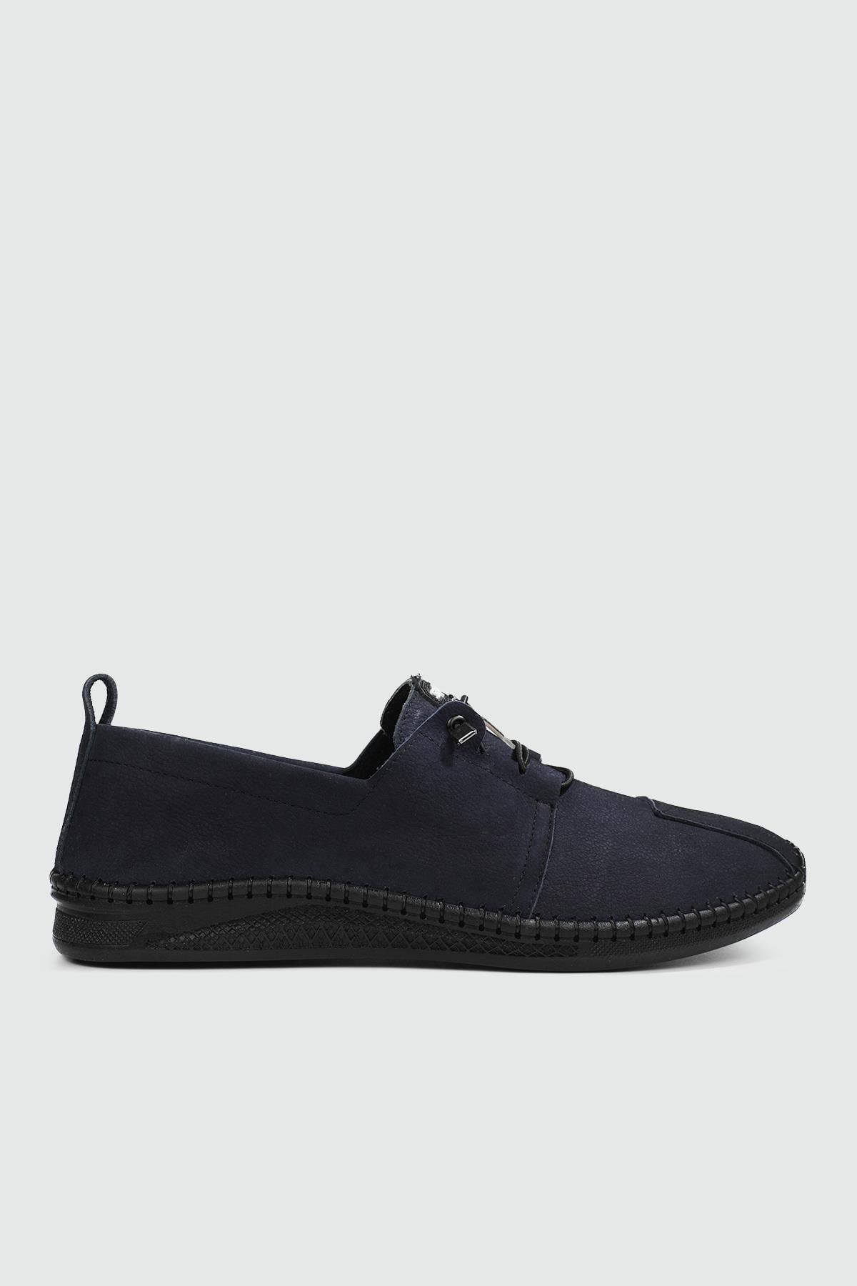Deri Rahat Taban Günlük Laci Nubuk Erkek Ayakkabı G-308-1 Erkek Günlük Ayakkabı Wow Plus WOW PLUS G-308-1 MER BAĞLI
