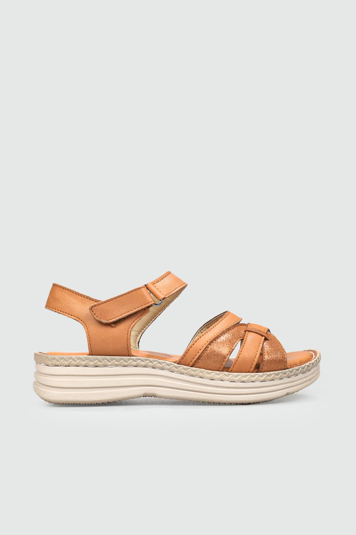 Deri Rahat Taban Günlük Taba Kadın Sandalet NB-1015 Kadın Düz Sandalet Cıtyzen Cityzen NB-1015 22Y