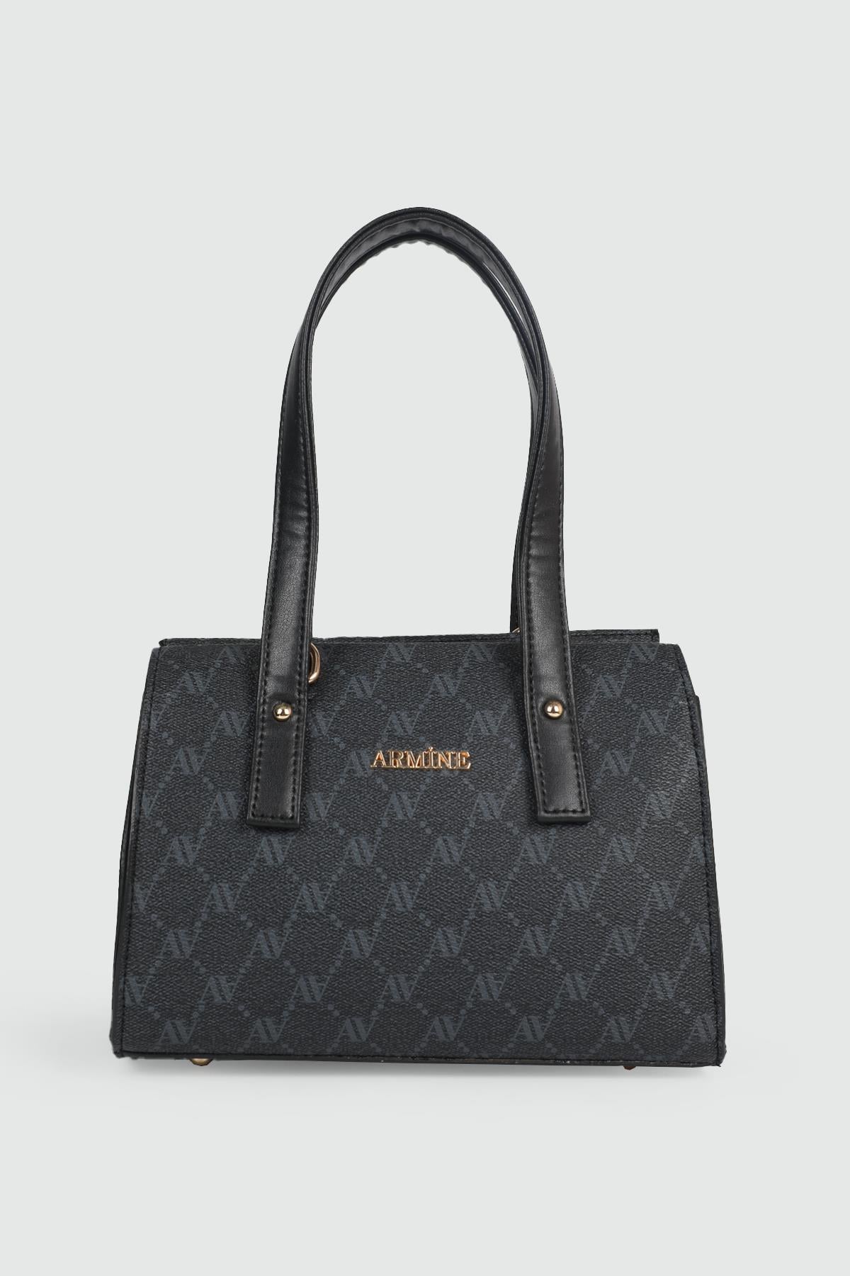 Deri Siyah Nokta Kadın Çanta 350 Günlük Çanta ARMİNE Armine Çanta 350