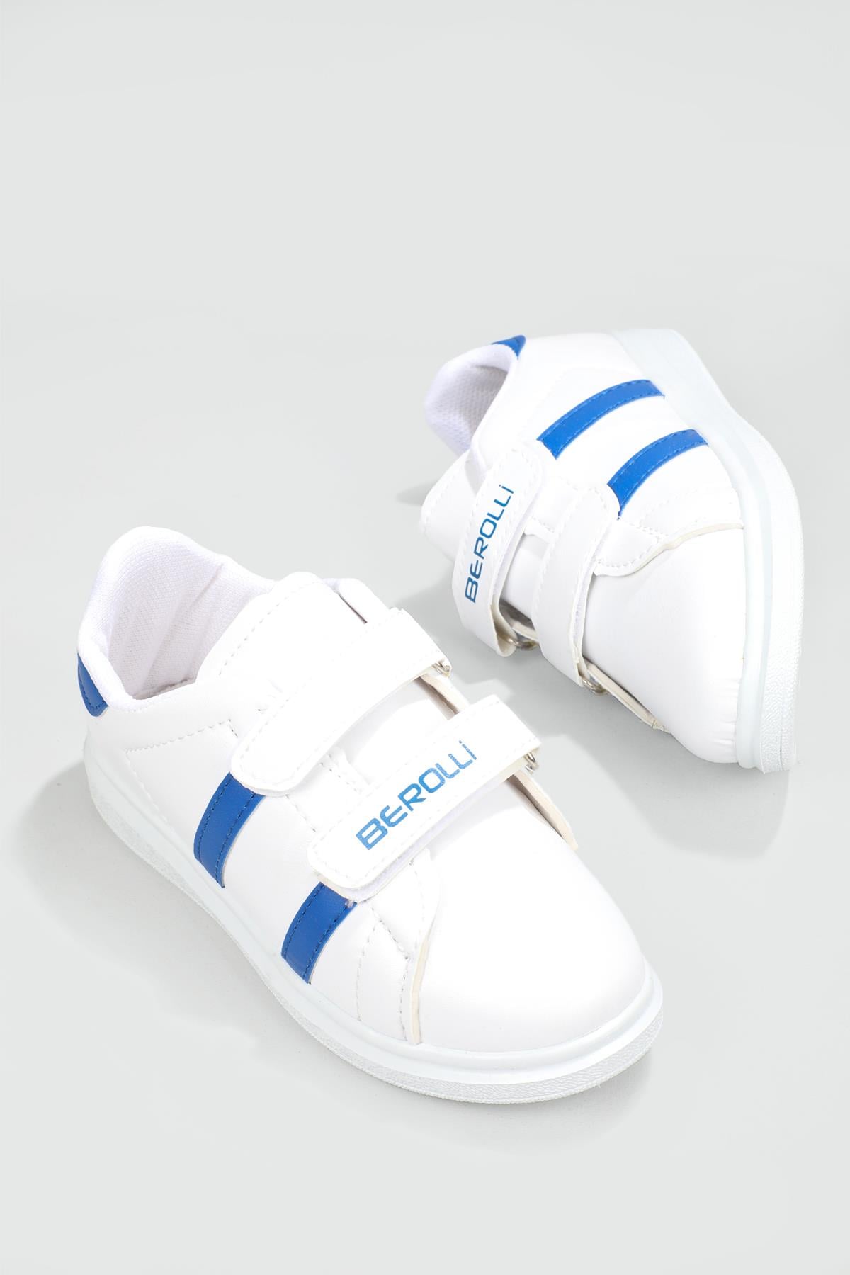 Esnek Taban Cırtlı Beyaz Sax Çocuk Spor Ayakkabı BEROLLI Çocuk Sneaker Beınsteps Beinsteps Berolli 22y