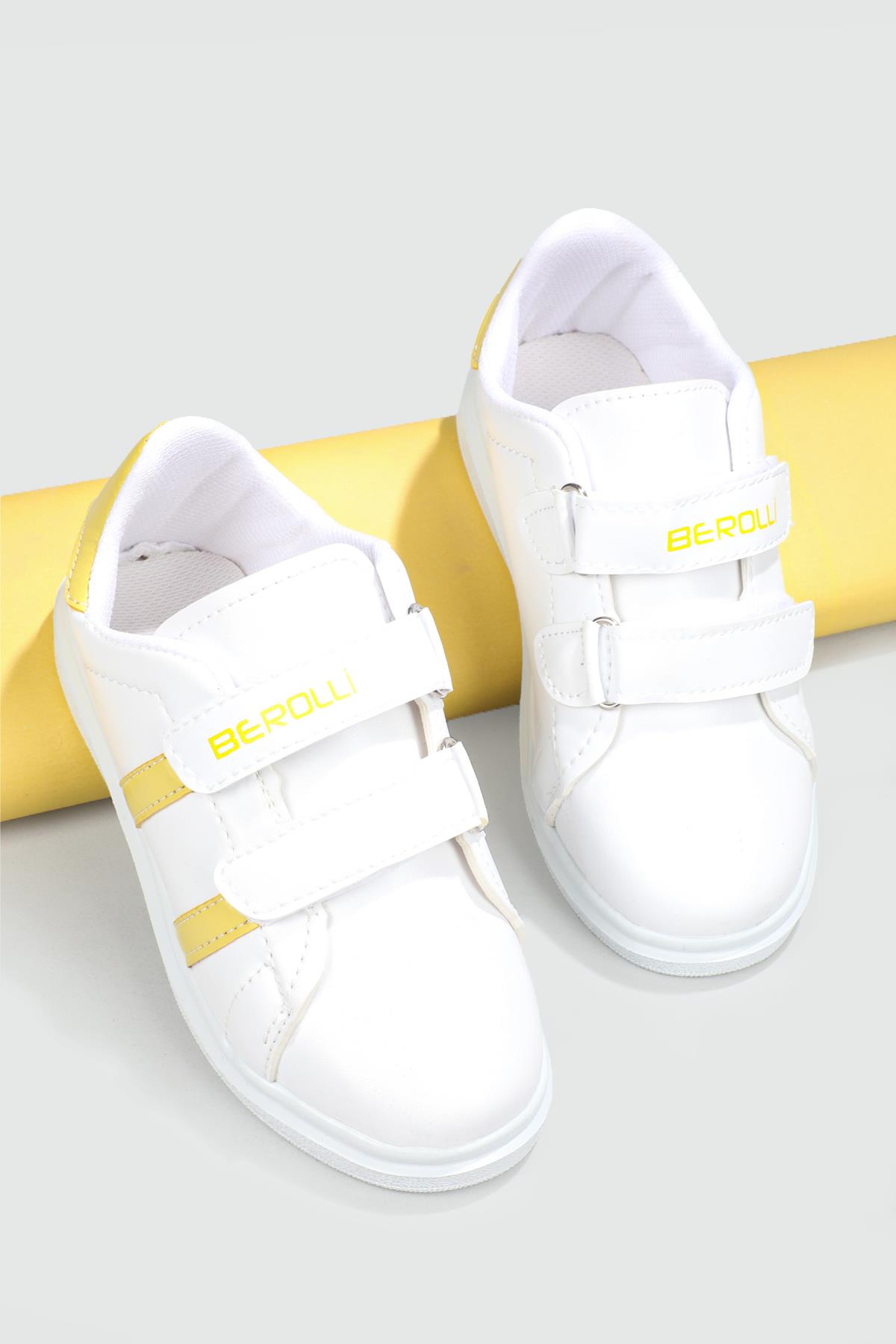 Esnek Taban Cırtlı Byz Sarı Çocuk Spor Ayakkabı BEROLLI Çocuk Sneaker Beınsteps Beinsteps Berolli 22y