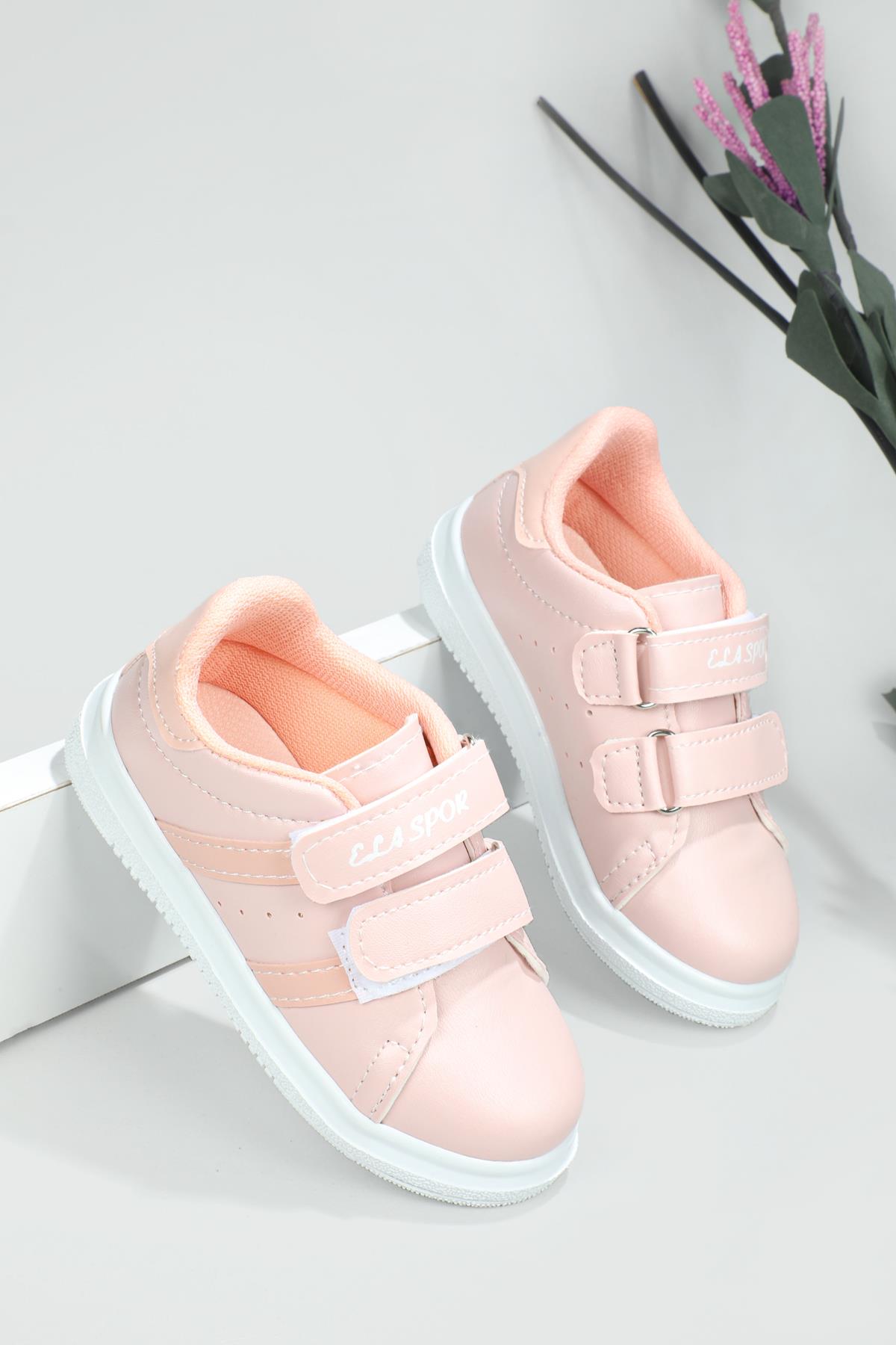 Esnek Taban Cırtlı Pudra Çocuk Spor Ayakkabı BEROLLI Çocuk Sneaker Beınsteps Beinsteps Berolli 22y
