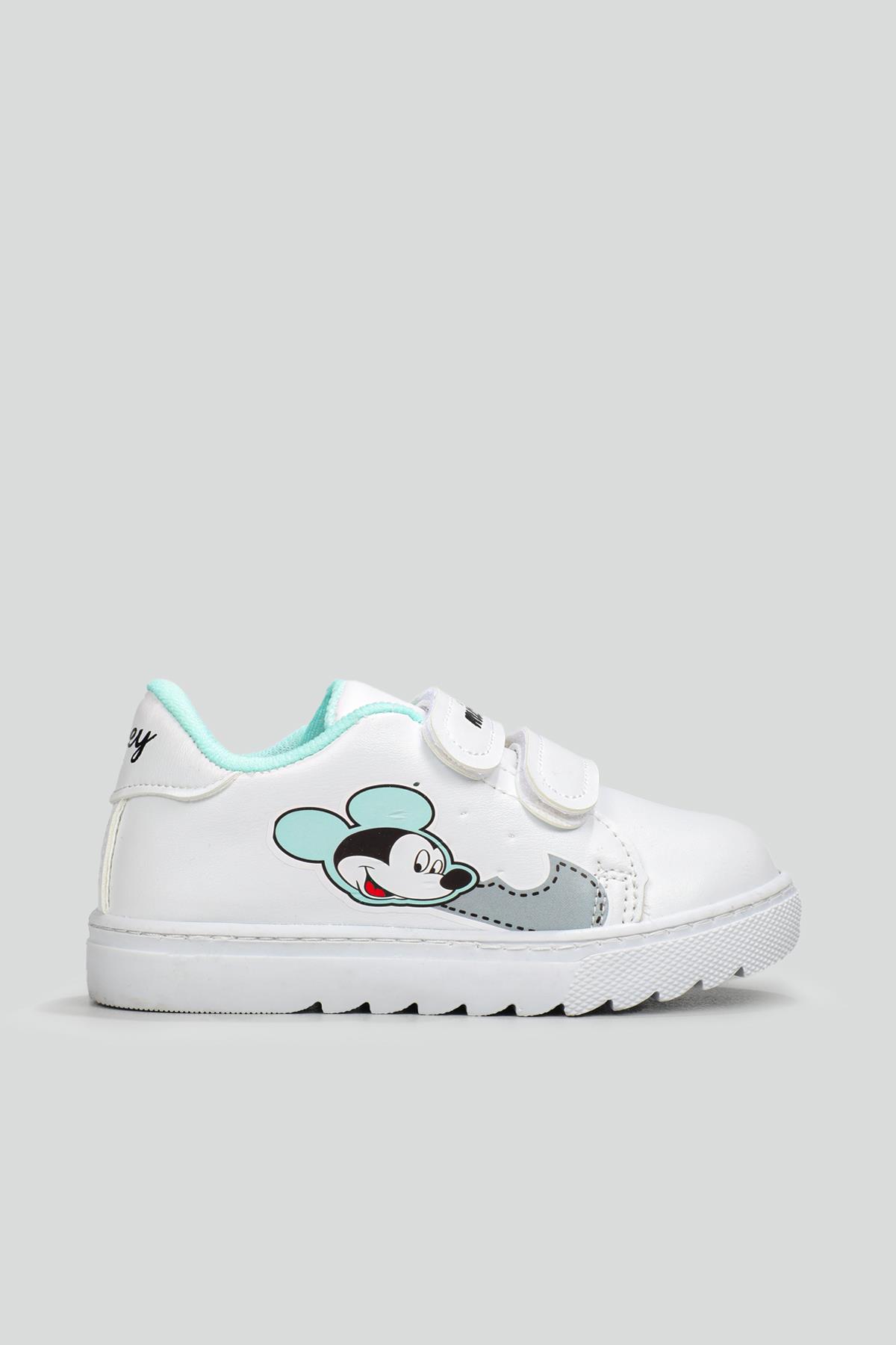 Esnek Taban Mickey Baskılı Cırtlı Sneaker Byz Yeşil Çocuk Spor Ayakkabı MİCKEY Çocuk Sneaker Beınsteps Beinsteps Mickey 22Y
