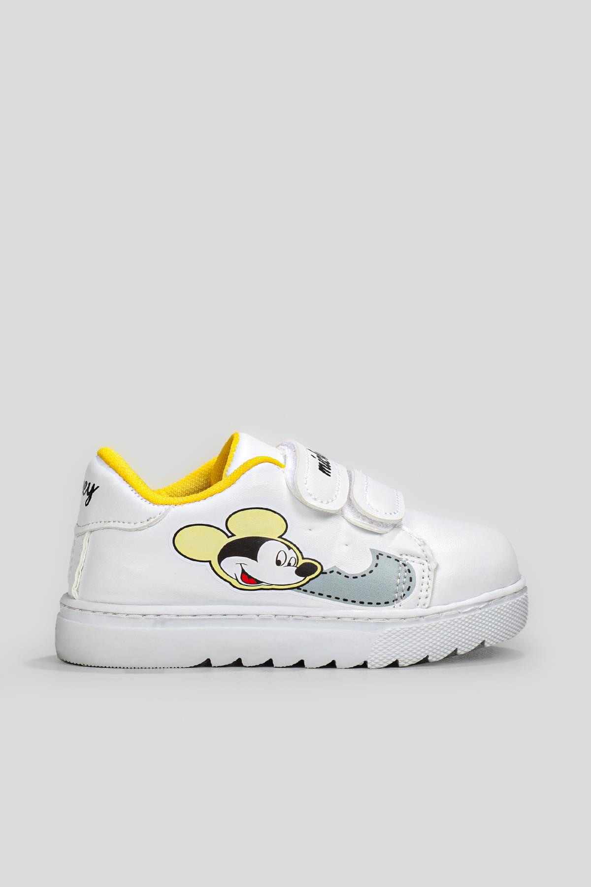 Esnek Taban Mickey Baskılı Cırtlı Sneaker Byz Sarı Çocuk Spor Ayakkabı MİCKEY Çocuk Sneaker Beınsteps Beinsteps Mickey 22Y