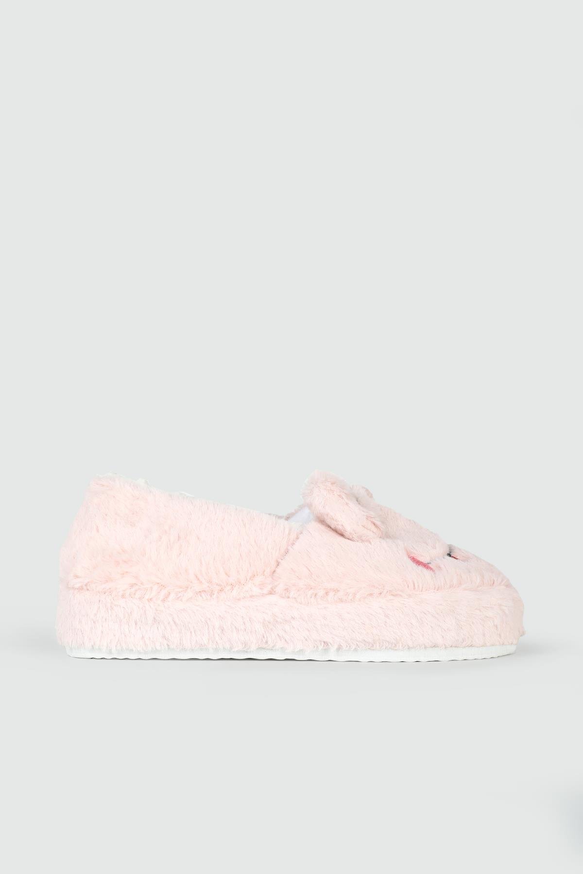 Ev İçi Rahat Hafif Kürklü Pudra Kadın Bot GUDDY Kadın Ev Botu MyBella My Bella Kurbağalı Kadın 24K