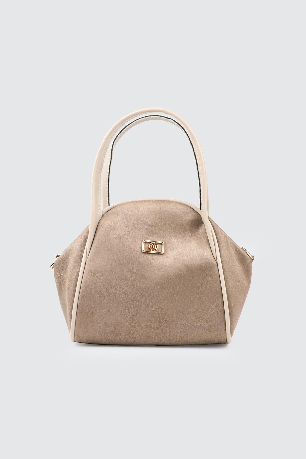 Fermuarlı Çıtlı El Ve Omuz Çanta Vizon Kadın Günlük El Ve Omuz Çanta Mimoza 8183 Günlük Çanta Mimoza Çanta Mimoza 8183