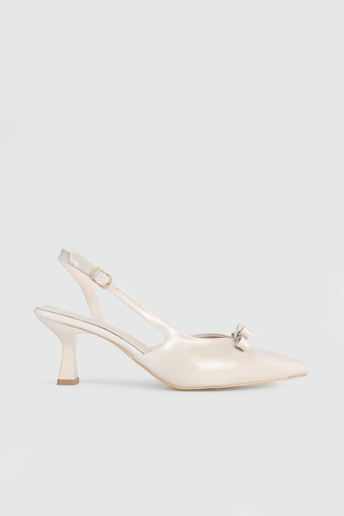 Fiyonklu Topuklu Ten Rugan Kadın Ayakkabı TU-710 Kadın Yüksek Topuklu MyBella My Bella TU-710 Kadın 25Y