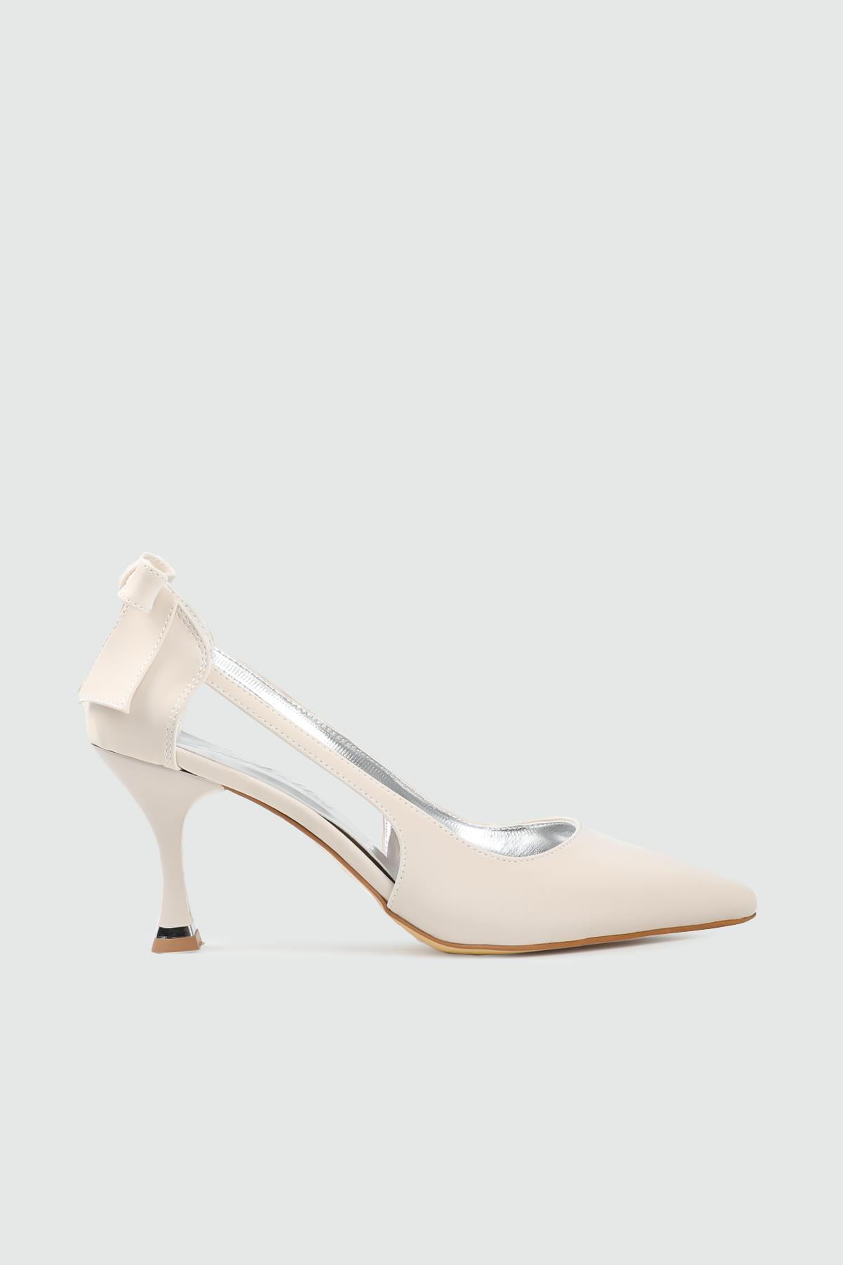 Fiyonklu Topuklu Ten Vakum Kadın Ayakkabı SÇ-261 Kadın Yüksek Topuklu Carla Bella My Bella SÇ-261 Kadın 25Y