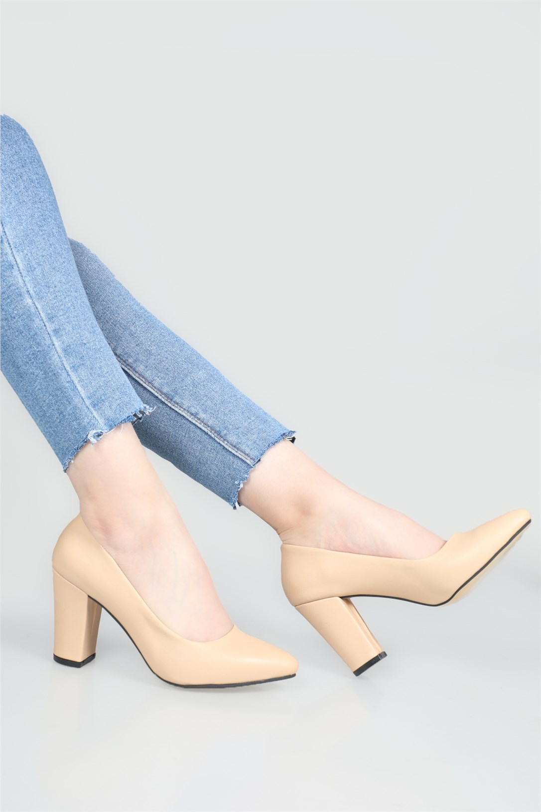Günlük 9 cm Topuklu Nut Kadın Ayakkabı N-2600 Kadın Yüksek Topuklu Carla Bella 7167870
